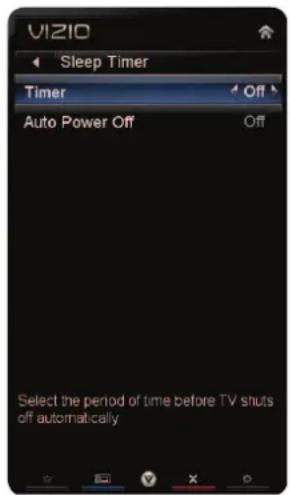 VIZIO XVT580CM - Activating the Sleep Timer - 1