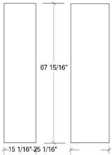 GE ZWSP42D - 3/4" thick panel with standard handle - 1