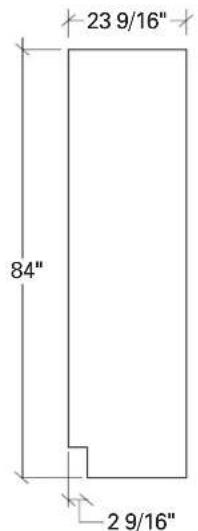 GE ZWSP42D - Side Panel or Filler Options (not to scale) - 2