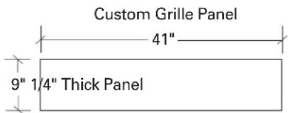 GE ZWSP42D - Standard Trim with Panels secured to 1/4" thick backing - 2