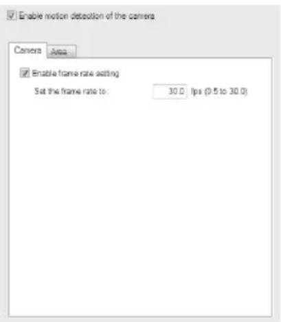 CANON VB-C500D - Set the frame rate for motion detection ([Camera] tab). - 1