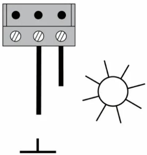 JUNG A5232BFFWW - Connecting sensors to terminal block - 1
