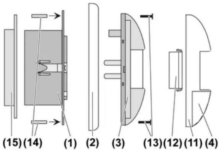 JUNG A1180WU - Installing the motion detector cover - 1