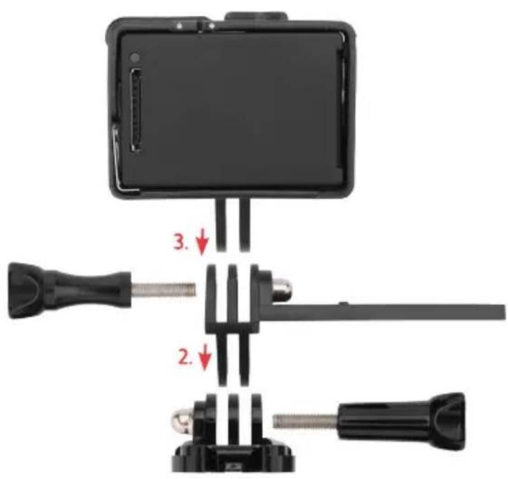 Polsen GPMK-22 - MOUNTING THE ADJUSTABLE BRACKET TO THE GOPRO HOUSING - 1