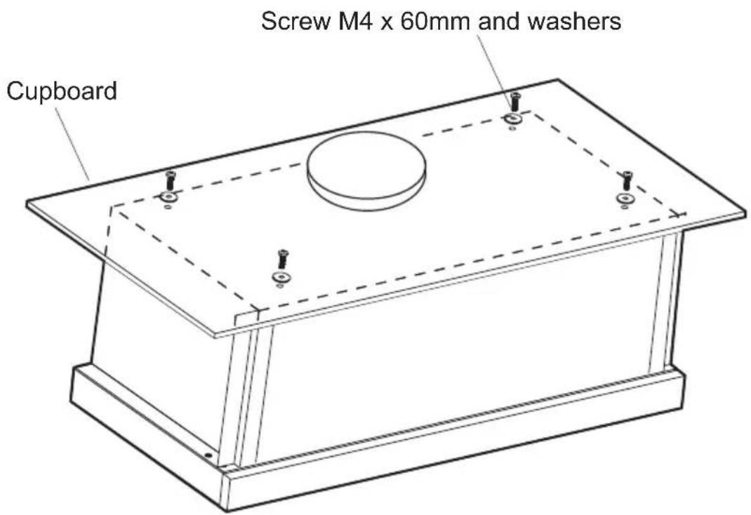 Cupboard Screw M4 x 60mm and washers