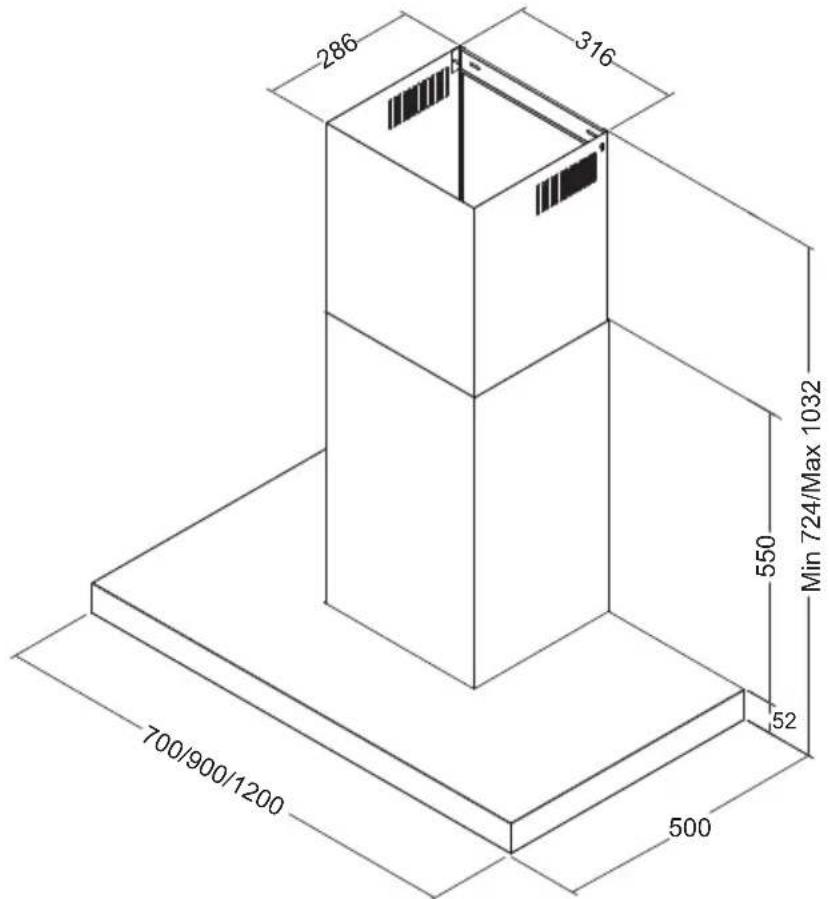 Philco PC700SNL - Fixing dimensions - 1
