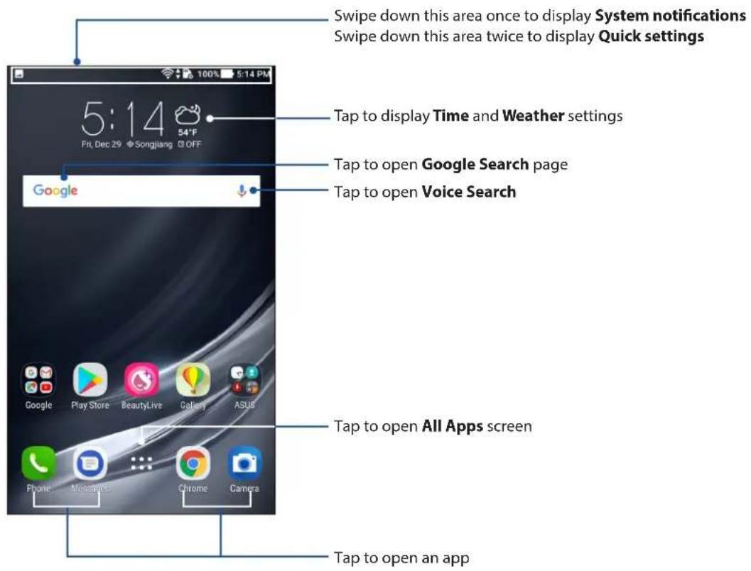 ASUS ZenFone Ares ZS572KL - Home screen - 1