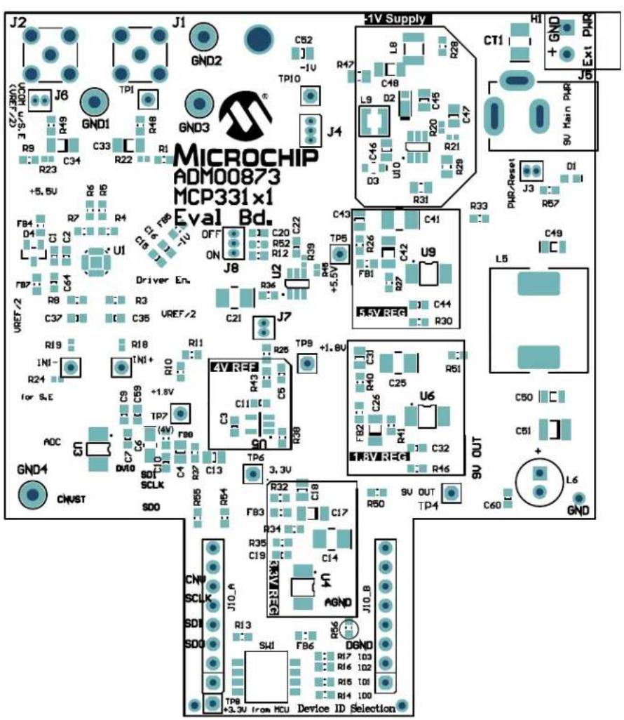 Microchip PAC1934 - A.8 BOARD ADM00872 - TOP COPPER LAYER - 7