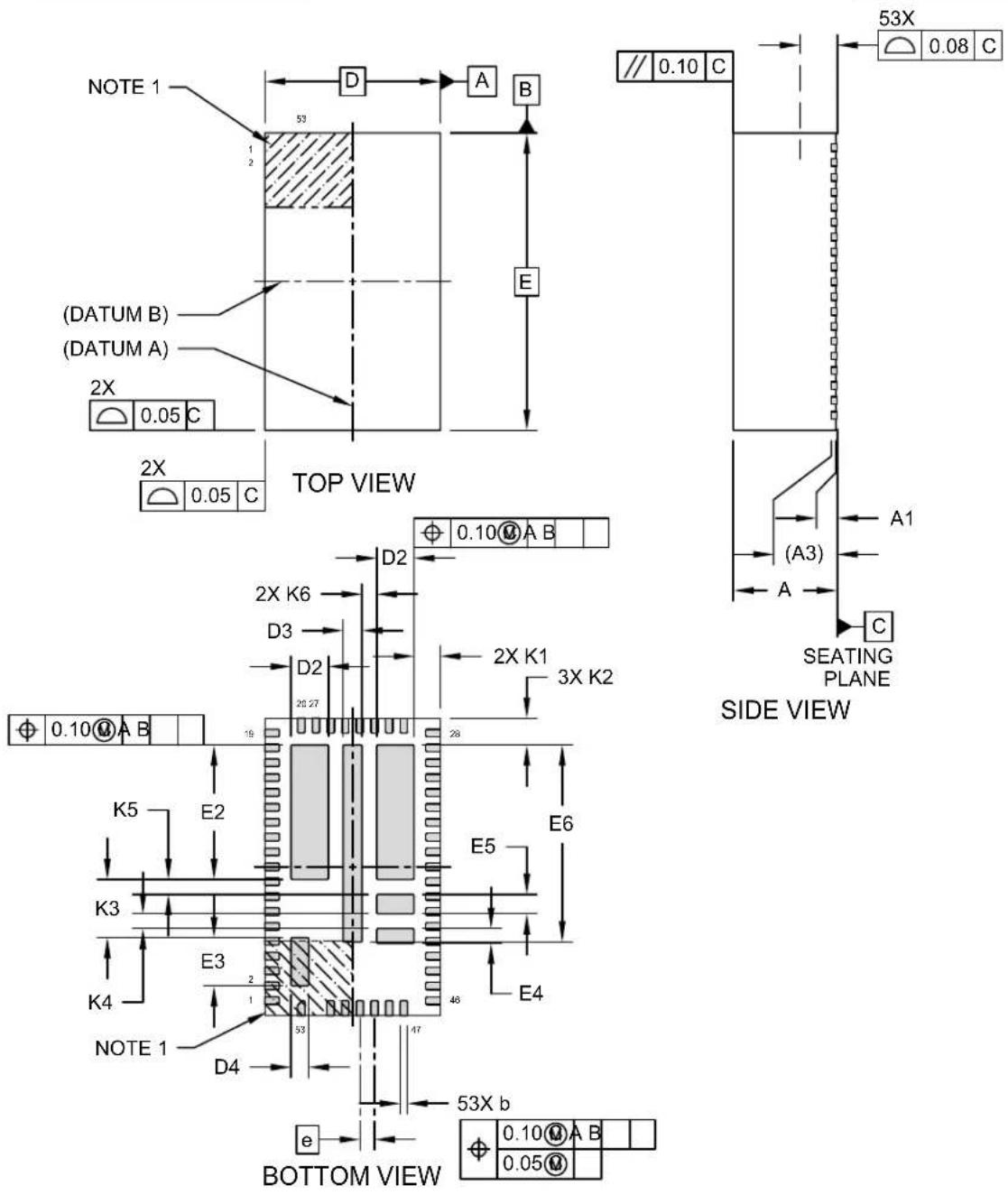 Microchip MIC33M650 - 53-Lead Very Thick Plastic Quad Flat, No Lead Package (QDA) - 6x10x3.05 mm Body [B1QFN] - 1