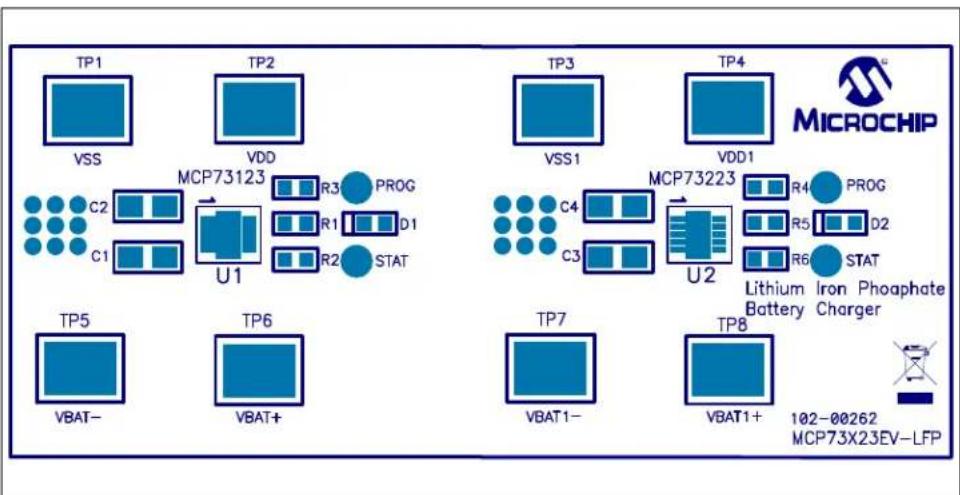 Microchip MCP73123 - POWERING THE MCP73X23 LITHIUM IRON PHOSPHATE BATTERY CHARGER EVALUATION BOARD - 1