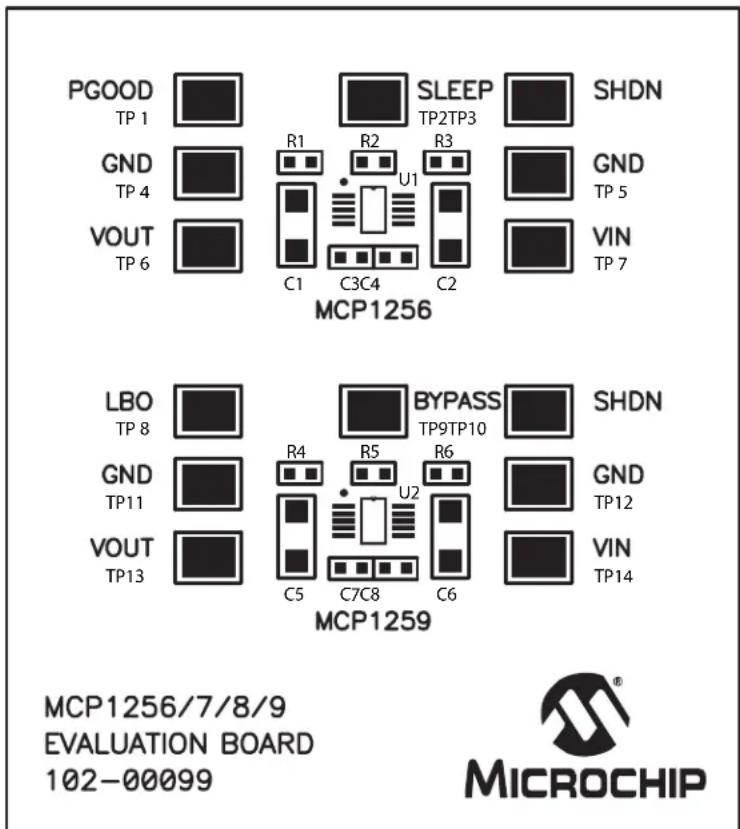 Microchip MCP1256/7/8/9 - A.3 BOARD - ASSEMBLY DRAWING - 2
