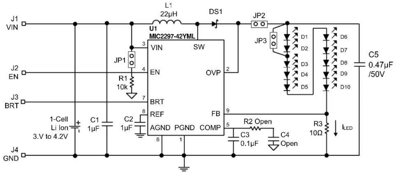 Microchip MIC2297-42YML - Typical Application Circuit - 1