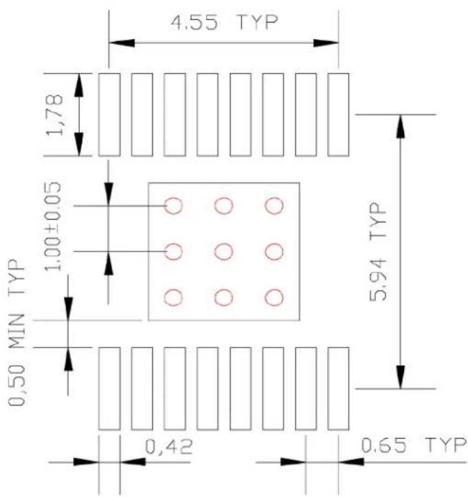Microchip MIC3223TE-BOOST - Recommended Land Pattern - 1