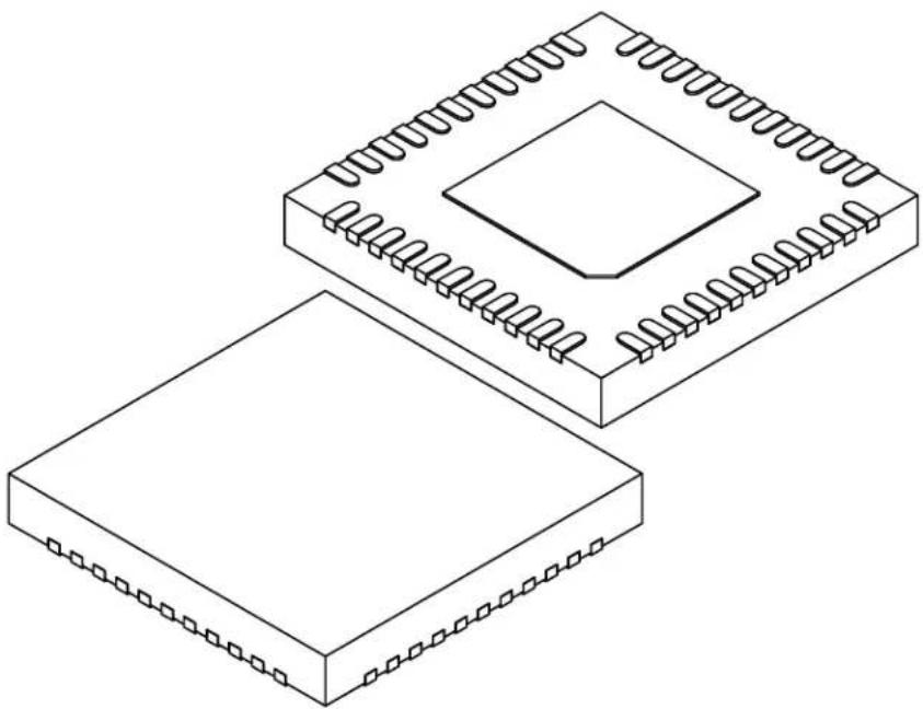 Microchip SY89113U - 44-Lead 7 mm × 7 mm VQFN [QPA] Package Outline and Recommended Land Pattern - 1