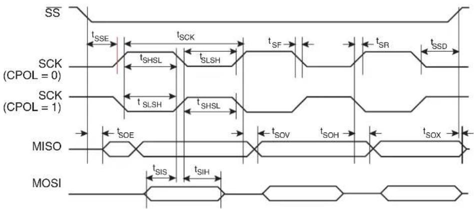 Microchip AT89LP3240 - Serial Peripheral Interface Timing - 4