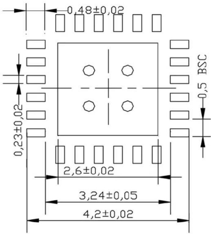Microchip MIC3263YML - Recommended Land Pattern - 1