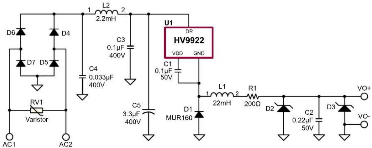 Microchip HV9922DB1 - Typical Results - 12