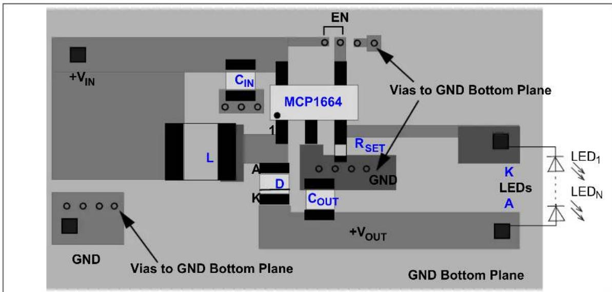 Microchip MCP1664 - PCB Layout Information - 1