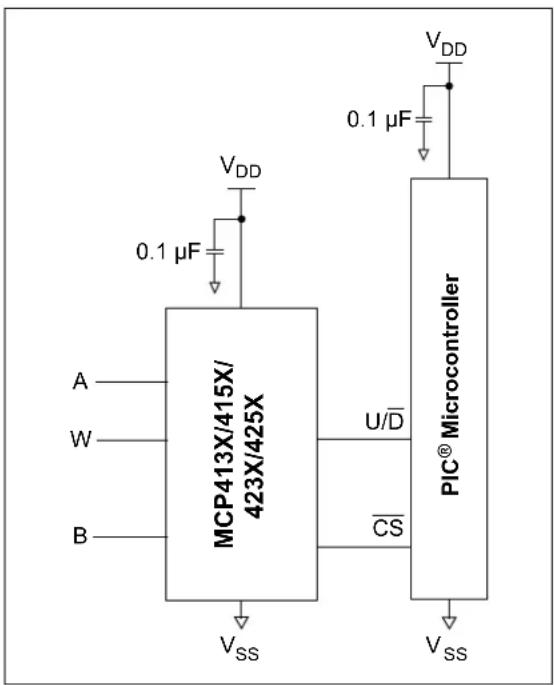 Microchip mcp4132 - POWER SUPPLY CONSIDERATIONS - 1