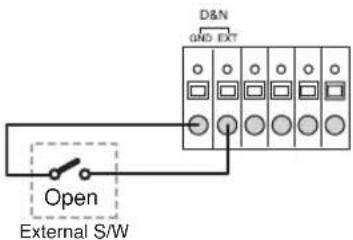 D&N GND EXT Open External S/W