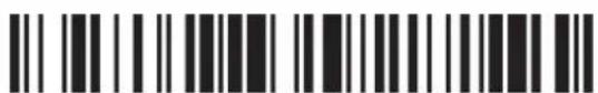 Barcode image with black and white vertical bars, no visible text or symbols beyond the pattern