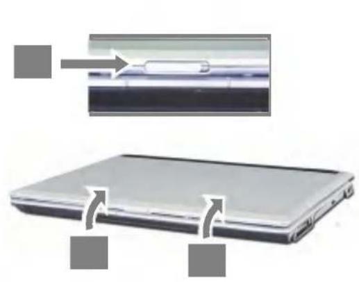 LG LMC50-D - To open the display panel - 1