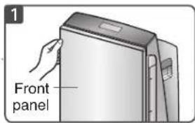 LG PS-P809CB - Clean the dustbin (Cover the front panel after cleaning dustbin. Please cover it tightly, otherwise it doesn't operate.) - 1