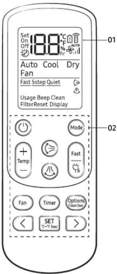 SAMSUNG AR18BY5YATA - Operating the Air Conditioner - 1