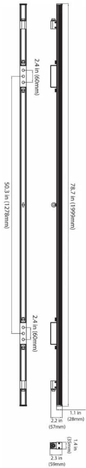 Adj Pixie Strip 60 - DIMENSIONAL DRAWINGS - 1