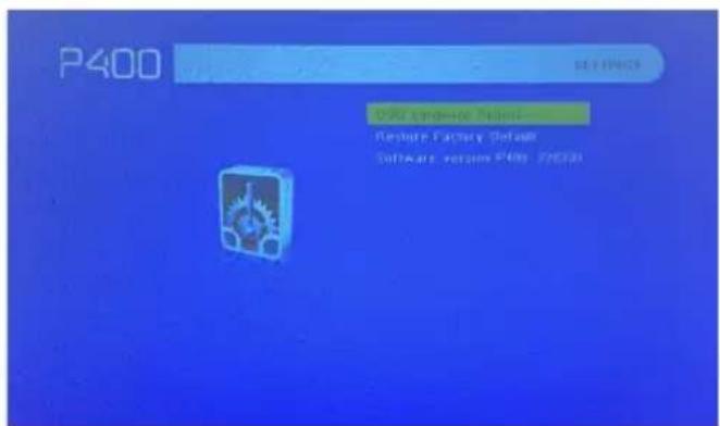P400 OK Command Help Restore Factory Update Software version P400 27638