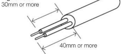 Kaden KM46 - Preparing cable - 2