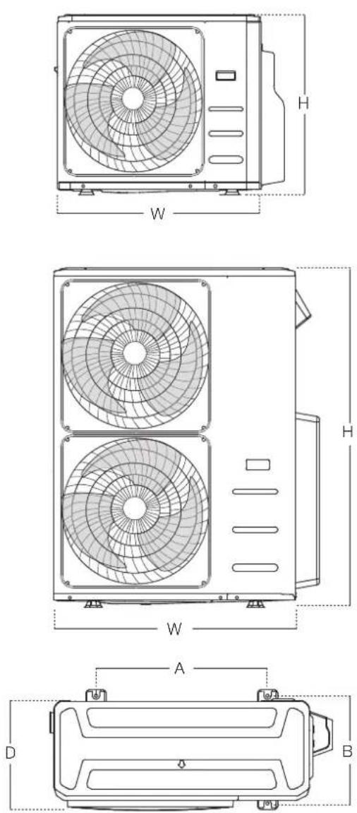 Kaden KM28 - Unit mounting dimensions - 1