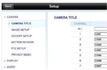 Ganz DR-8F45AT - Using the Setup function - 1