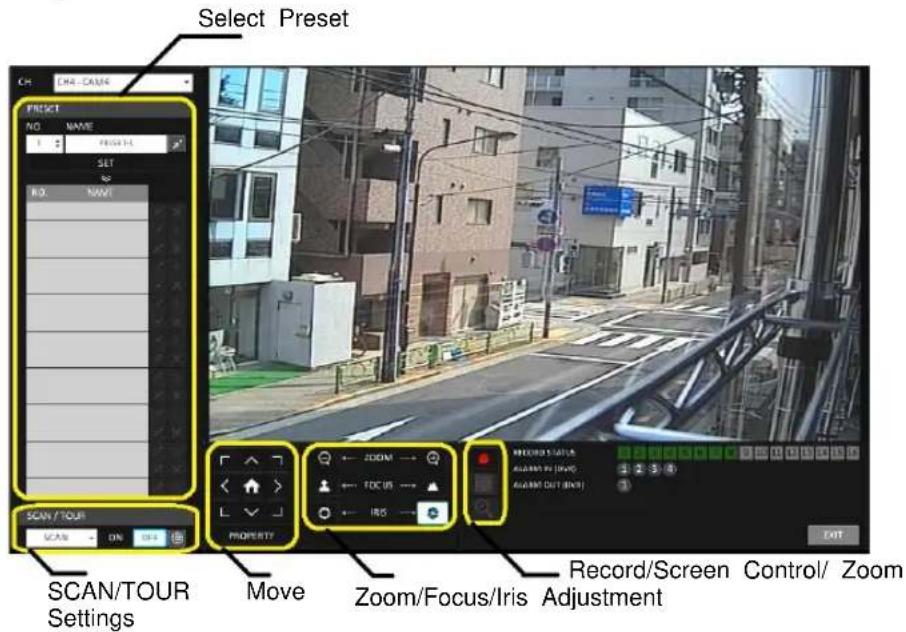 Ganz DR-8F45AT - Controlling PTZ - 2