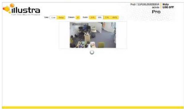 illustra Open Free Security Platform View Live Help Stream Edit Share 5% UIs 2.4 OK Proj: T10A185203XXX604 acims Log OFF Pro PRO