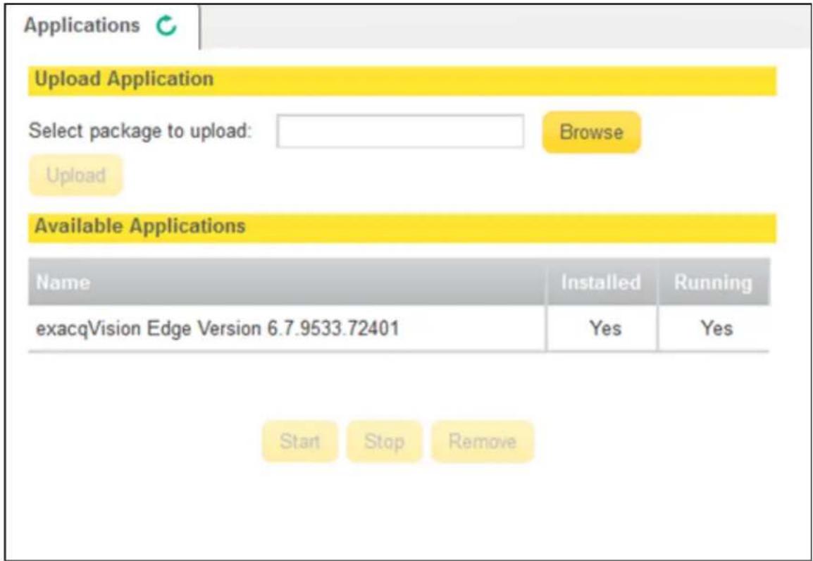 Illustra IPS03D0OCWTT - Checking if exacqVision Edge is Installed via the Web User Interfa - 1