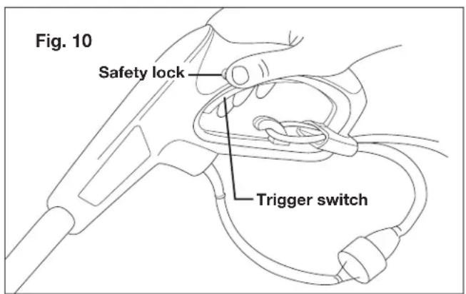 Fig. 10 Safety lock Trigger switch