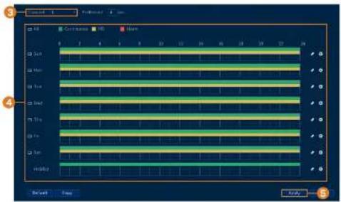 Lorex D441A62-G2DA - Setting the Recording Schedule - 1