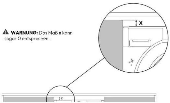 HOOVER HBWS 58D1AE-80 - Überprüfung der richtigen Höhe der Waschmaschine im Schrank - 1