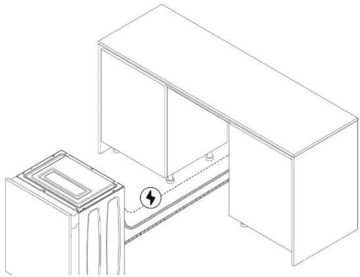 HOOVER HBWS 58D1AE-80 - Installation du lave-linge à l'intérieur du meuble - 1