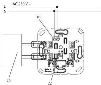 L N AC 230 V~ 18 25 22 Made in Germany