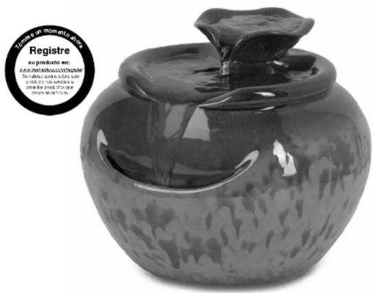 HOMEDICS EnviraScape Lilly - FUENTE DE RELAJACIÓN CERÁMICO PARA MESA enviraScape LILY - 1