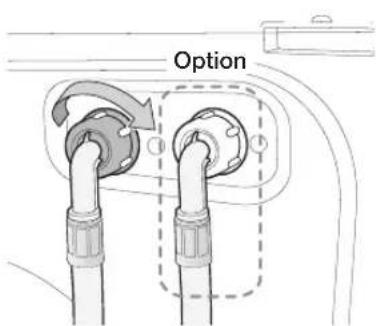 SAMSUNG J120VWWU - Connecting the water supply hose (selected models) - 6