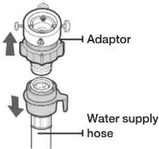 SAMSUNG J120VWWU - Connecting the water supply hose (selected models) - 1