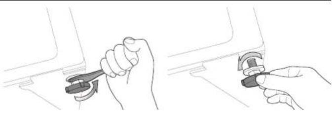 SAMSUNG WF1702W5SU - Adjusting the levelling feet - 2