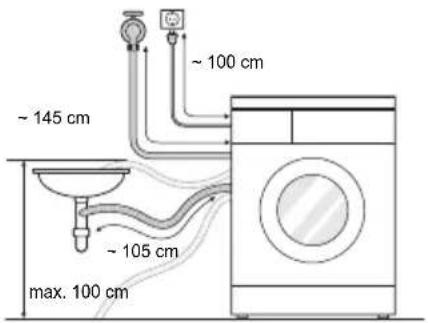 LG WSS1207WHTN - Installing the Drain Hose - 1