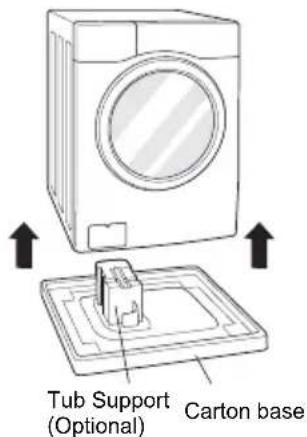 LG WSS1207WHTN - Lift the appliance off the foam base. - 1