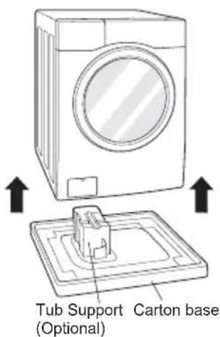 LG F4J7VYP2SD - Lift the appliance off the foam base. - 1