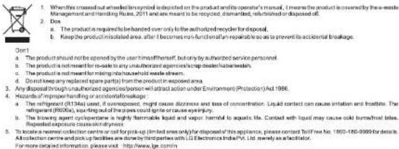 LG GR-M442YPQ - Disposal of your old appliance (as per e-waste Rules) - 1