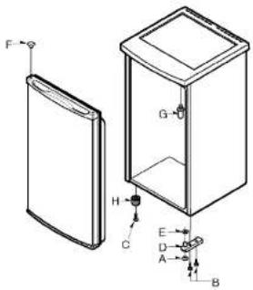 LG GR-131SFF - REPOSITIONING THE DOOR HINGE(Option) - 1